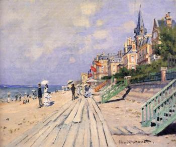 尅勞德 莫奈 The Boardwalk at Trouville